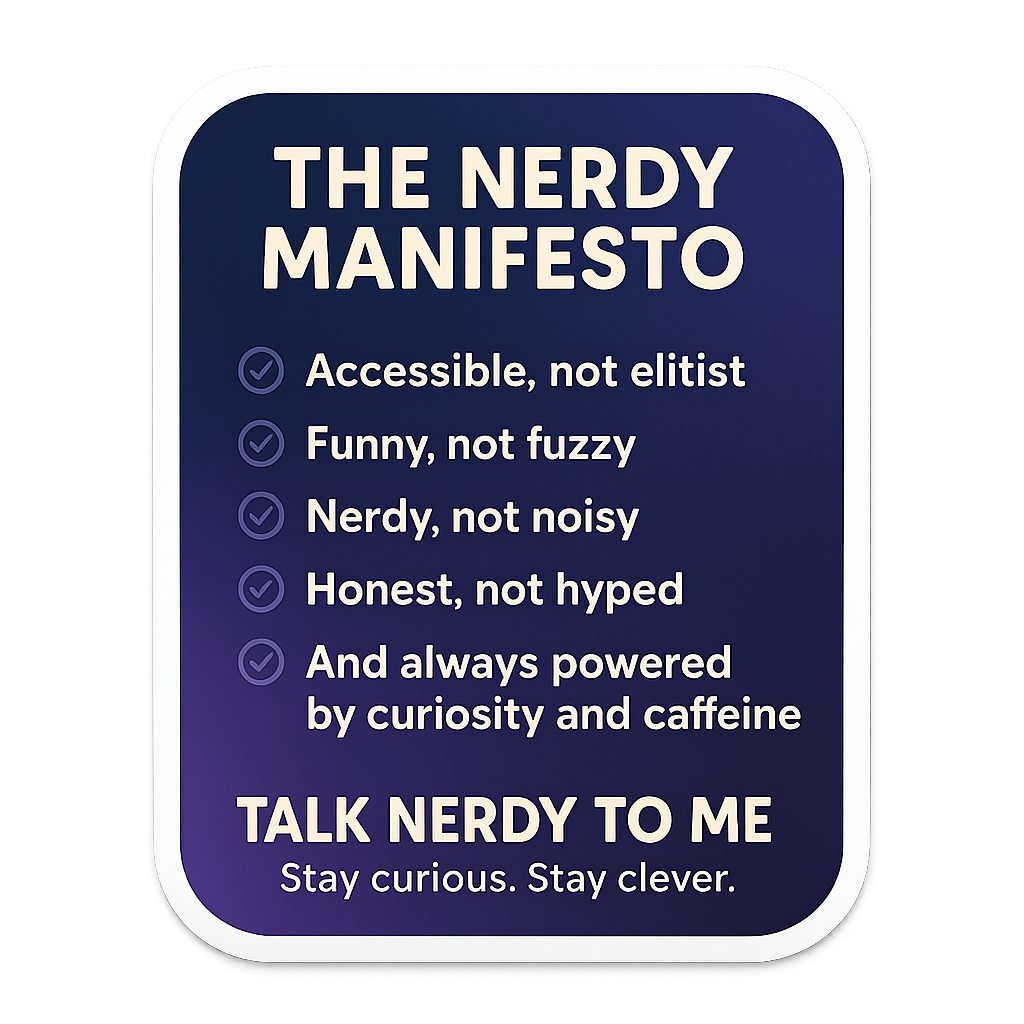 Nerdy Manifesto Sticker Badge